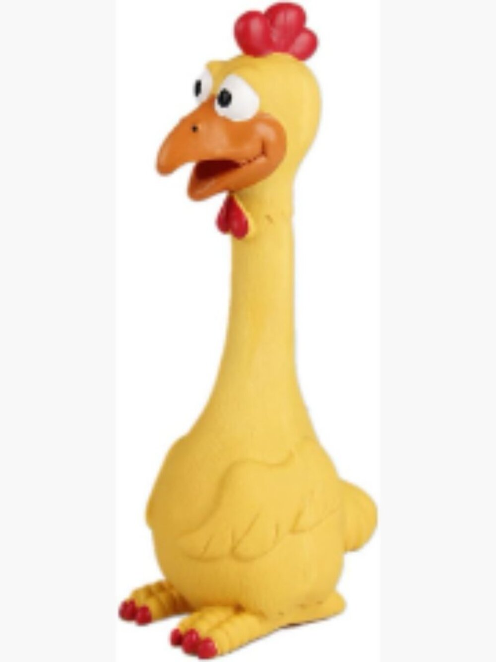 Rubber Chicken Squeaky Dog Toy for Fetch, Reduces Anxiety